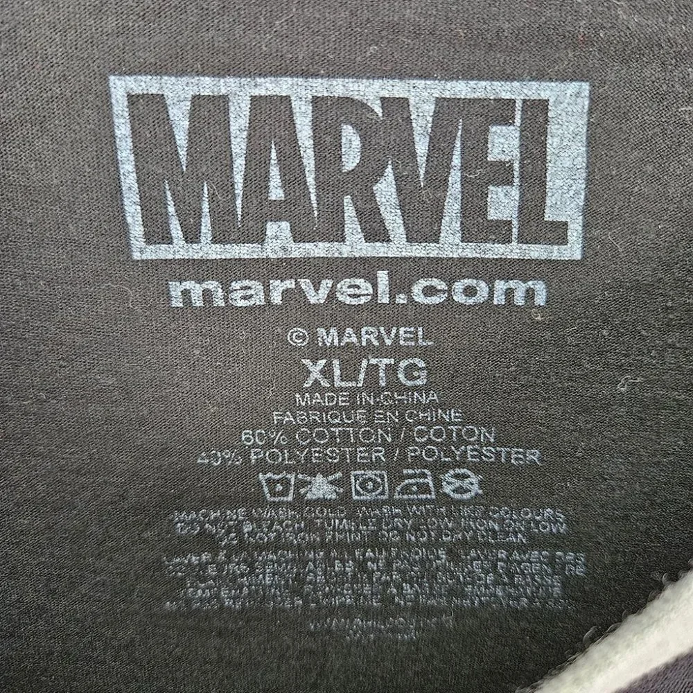 Marvel Black/Gray 3/4 Sleeve Raglan Shirt Men's Size XL Thanos Loki Comics - Picture 7 of 10